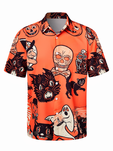 Camisas de Vestir para Hombre 2026, Manga Larga, Diseño de Puntos, Tie Dye, Estilo Japonés Minimalista, Tela Popelina, Corte Regular, Poliéster/Algodón - Product Image 1