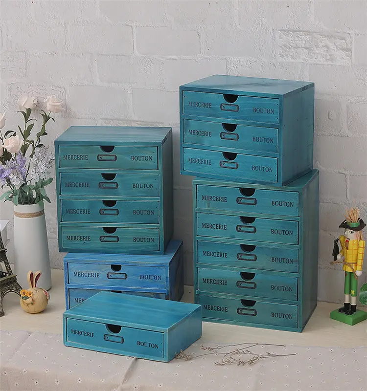 Mini Custom Wedding Decorative Wood Storage Drawer Box