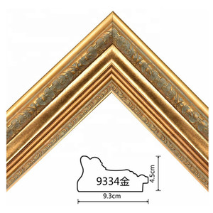 Directo de fábrica, venta al por mayor, pintura de plata dorada antigua, foto, marco de madera, perfil - Product Image 1