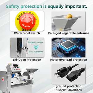 Hachoir à légumes commercial avec moteur à couple élevé pour trancher, couper en dés, <span class=keywords><strong>râper</strong></span> <span class=keywords><strong>des</strong></span> oignons, <span class=keywords><strong>des</strong></span> pommes de terre, <span class=keywords><strong>des</strong></span> <span class=keywords><strong>carottes</strong></span> rapidement - Product Image 2