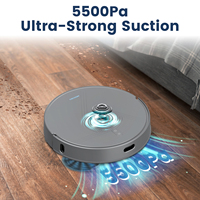 AIRROBO 5500pa Robot Aspirateur Laveur Laser Autonettoyant pour Tapis et Poils d'Animaux avec Vidage Automatique et Recharge