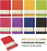 Carnet de notes A5 à couverture rigide en cuir PU, ligné, pour étudiants, cadeau avec logo personnalisé