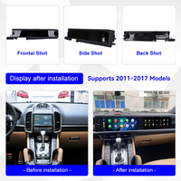 ZWNAV Double écran 12,3 pouces Carplay pour Porsche Cayenne 2011-2017 DSP Autoradio GPS Navi Lecteur multimédia vidéo Affichage Stéréo de voiture