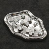 Breloques pour sabots – Nouveauté Xiaohongshu, best-seller, décorations haut de gamme en plastique argenté pour chaussures : nœuds, papillons, cœurs