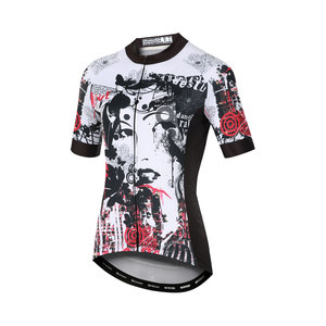 เสื้อปั่นจักรยานพิมพ์ลาย Sublimation แบบขายส่ง พร้อมรุ่น OEM Ropa de Ciclismo สำหรับผู้หญิงนักปั่นจักรยานกลางแจ้ง - Product Image 2