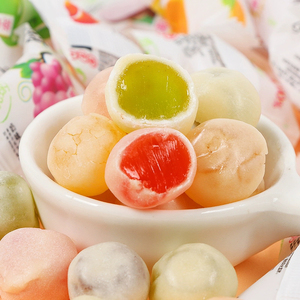 Haute qualité Mini boule à mâcher bonbons gommeux saveur fruitée bonbons mous avec <span class=keywords><strong>lait</strong></span> sucré et confiture de fruits mélangés Snack Dessert - Product Image 4