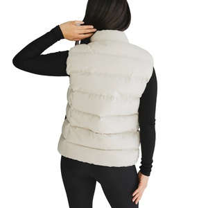 Vestes sans manches sur mesure OEM, manteaux, fermeture éclair avant, gilet matelassé pour femmes, gilet matelassé pour femmes - Product Image 3