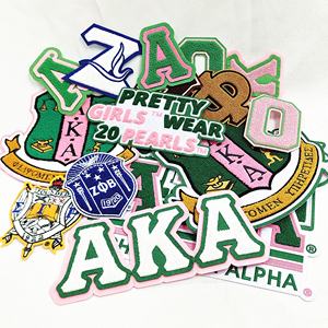 Serviette Chenille Patches pour Vêtements Chaleur Appliquée Fraternité Sororité Lettres Grecques Patchs - Product Image 1