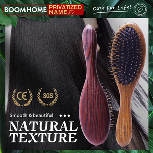 Brosse à cheveux professionnelle en bois avec laser, 100% poils de sanglier naturels, coussin d'air, pour cheveux bouclés, massage et démêlage, usage domestique, vente chaude - Product Image 2