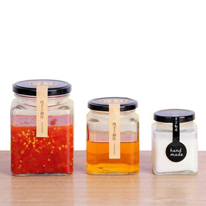 100ml 200ml 280ml 380ml 500ml 730ml <span class=keywords><strong>Pot</strong></span> <span class=keywords><strong>de</strong></span> <span class=keywords><strong>confiture</strong></span> en verre carré bon marché <span class=keywords><strong>Pot</strong></span> <span class=keywords><strong>de</strong></span> miel en verre carré transparent avec couvercle en métal - Product Image 4