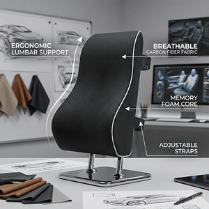 كرسي مكتب يساعد على تخفيف آلام الظهر وتحسين وضعية المقعد الخلفي من رغوة الذاكرة وسائد المقعد الخلفي والوسادة للكرسي - Product Image 2