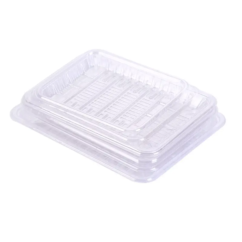 Disposable plastic shallow tray Fruit tray vegetable tray transparent blister custom