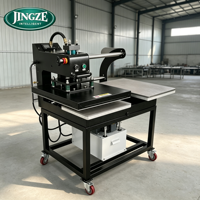Presse à chaud pneumatique semi-automatique Jing Ze JZ-T46 220V 400x600MM avec plaque durable pour impression précise sur vêtements – Nouveau modèle