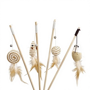 Juguete para Gatos, Varita Interactiva, Resistente a Mordidas, para Entretenimiento, con Campana y Ratón, para Navidad, San Valentín y Año Nuevo Chino - Product Image 1