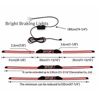 Spoiler universel pour voiture, modification décorative, spoiler lumineux en fibre de carbone, bande lumineuse LED montée sur véhicule, feu stop monté en hauteur