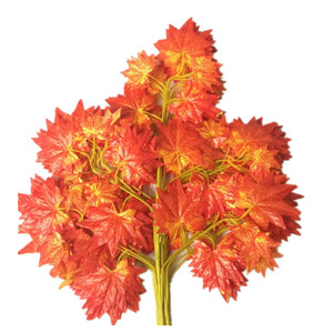 Bouquet de feuilles d'érable artificielles rouges Tainen, fleurs en soie, branches décoratives pour la décoration d'automne à la maison - Product Image 5