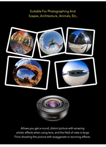 Obiettivo Fisheye Apexel 4K HD 195 Gradi per Smartphone, Accessori per Fotocamera di Telefoni Cellulari, Compatibile con <span class=keywords><strong>iPhone</strong></span> - Product Image 2
