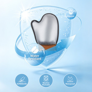 Meilleures ventes de produits de nettoyage : Gant de bronzage exfoliant avec trou pour le pouce, Gants de bronzage marron - Product Image 5