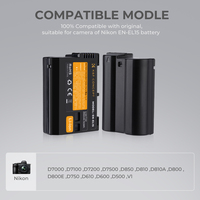 Batterie et chargeur d'appareil photo rechargeables haute capacité K&F Concept EN-EL15 pour Nikon Z6, Z7, D780, D850, batteries d'appareil photo numérique