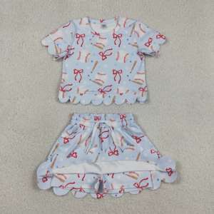 ชุดโยคะเด็กพิมพ์ลายดอกไม้สีสันสดใส GSD3771 rts Little Active Girl ขายส่ง ชุดกระโปรงแขนกุดสำหรับเด็ก - Product Image 2