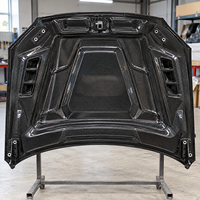 Capot moteur en fibre de carbone compatible avec Audi A7 S7 C8 2020-2022, pièce de mise à niveau extérieure en carbone noir à visser
