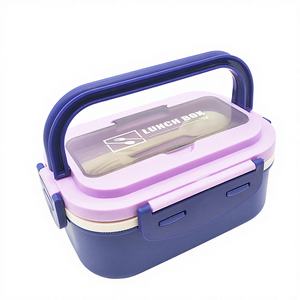 A05-1 <b>Adult</b> Portable Rectangle 1-3L Insulated <b>Lunch</b> <b>Box</b> Set Heatable Leak-Proof Bento <b>Box</b> Cute 3-Compartment Sealed - Product Image 1