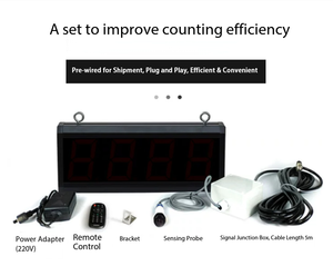 เครื่องนับอุตสาหกรรมอัจฉริยะแบบสายพานลำเลียงอัตโนมัติพร้อมจอแสดงผล LED ดิจิตอลขนาดใหญ่แบบสองแถว 6 หลัก ใช้เทคโนโลยีอินฟราเรด - Product Image 5