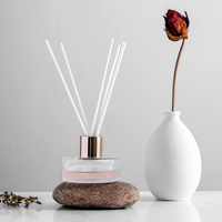Bouteille de diffuseur de parfum vide de forme ronde de 100ml avec bouchons et bouchons