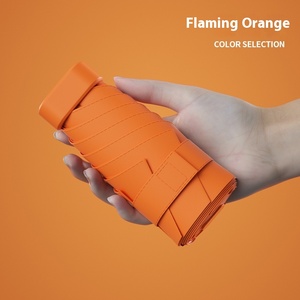 Của phụ nữ sáu Gấp Chống UV mặt trời bảo vệ ô Mini Túi với dây kéo túi da dual-sử dụng mưa nắng ngày dù che - Product Image 6