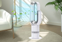 Ventilateur de bureau/sol compact sans pales avec fonction de refroidissement, rotation à 180 degrés, multiples protections de sécurité, application et télécommande