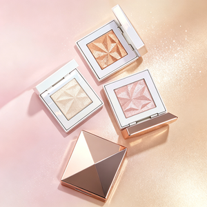 Polvo iluminador con brillo de diamante en 4 colores, vegano, sin talco, para rostro y cuerpo, para maquillaje de mejillas, ojos y clavícula. - Product Image 1