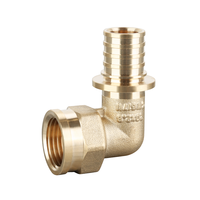 Conexión Deslizante PEX para Tuberías, Adaptador de Codo de Rosca Hembra de Cobre Tipo Deslizante para Instalación de Calefacción por Suelo Radiante