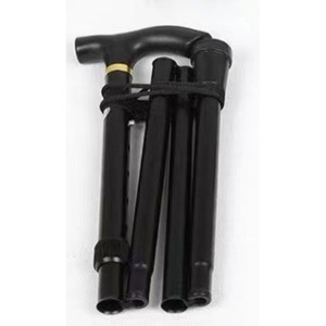 Bâton de marche télescopique en alliage d'aluminium, réglable en quatre sections, pour la randonnée en plein air, canne portable pour personnes âgées - Product Image 4
