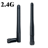 Antenne WiFi pliable 2,4 GHz 433 MHz, antenne bâton noire, routeur, carte réseau sans fil, antenne à gain élevé