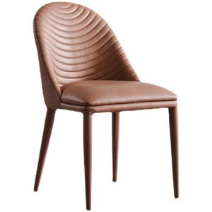 Chaise de salle à manger en cuir de style italien Chaises de salle à manger de luxe Nordic Light Chaises de salle à manger rembourrées Chaises de salle à manger modernes - Product Image 5