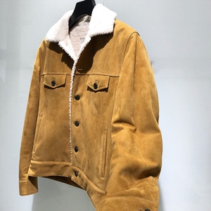 Veste en jean polaire pour homme, personnalisée, tendance, douce et chaude, doublure polaire, col en fourrure matelassé, veste en jean en fourrure - Product Image 2