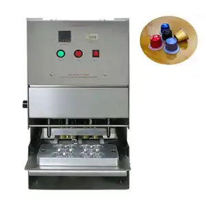 Manuelle Heißklebenmaschine für 37 mm Durchmesser 15 ml Kaffee-Kannen K-Becher und Nespresso-Kaffee Kapseln Verschlussmaschine