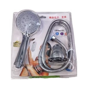 مجموعة رأس دش محمول متعدد الوظائف بتدفق عالي ورشاش مضغوط مع أوضاع قابلة للتعديل وخرطوم وحامل للحمام - Product Image 4