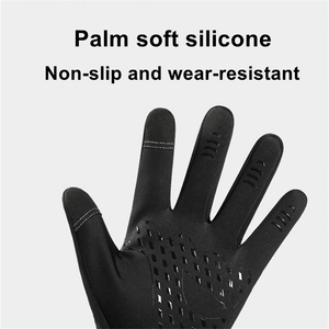 Guantes de invierno para hombre, bicicleta de ciclismo, mujer, Polar térmico, viento frío, impermeable, pantalla táctil, bicicleta, cálido, para correr al aire libre, manopla de esquí - Product Image 4