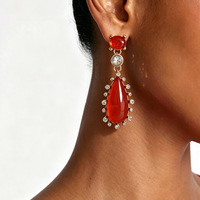 Boucles d'oreilles pendantes vintage colorées en forme de goutte pour femmes, en résine et alliage, bijoux fantaisie tendance, vente en gros