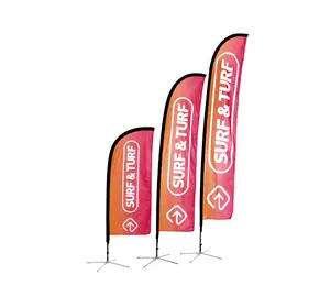 Outdoor Promotion Event Flying Wind Resistant Printing Advertising Beach Feather Flag