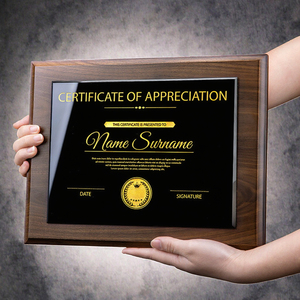 Plaque de récompense personnalisée en bois massif de haute qualité, gravée et imprimée UV, écologique, pour cadeaux de bienvenue, entreprises et bien-être public - Product Image 3