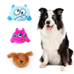 Dog toy electric bouncing ball vibrating sound plush dog toy pet toy bouncing ball