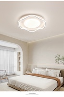 Plafonnier LED Minimaliste Moderne pour Salon, Style Crème, Spectre Complet, Protection des Yeux, Télécommande, Décoration Intérieure AC