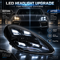 BK LED-Scheinwerfer-Set für Porsche Cayenne 2011-2018 Matrix-Stil Sequenzieller Blinker Plug-and-Play