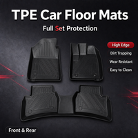 Tapis de sol de voiture personnalisés en TPE, ensemble de tapis de sol en matériau TPE, adaptés à la Honda BR-V 7 places