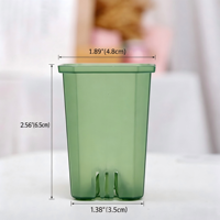 Offre Spéciale – Pots de pépinière carrés transparents et durables de 4,8 cm (1,89 pouce) pour plantes succulentes, cactus et fleurs – Contenants de jardin