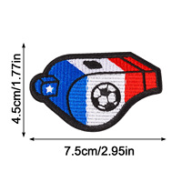 Patchs en tissu polyester brodé sur le thème 2026, prêts à l'emploi pour vêtements et bagages, disponibles en stock transfrontalier