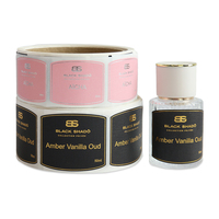 Impression d'étiquettes autocollantes pour flacons de parfum, imperméables, avec dorure à chaud et logo personnalisé