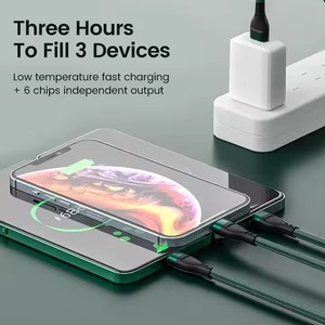 Telefoni cellulari USB <span class=keywords><strong>C</strong></span> cavo ricarica rapida <span class=keywords><strong>3</strong></span> in 1 universale Smart Micro USB cavo di ricarica lungo USB cavo caricatore USB - Product Image 6